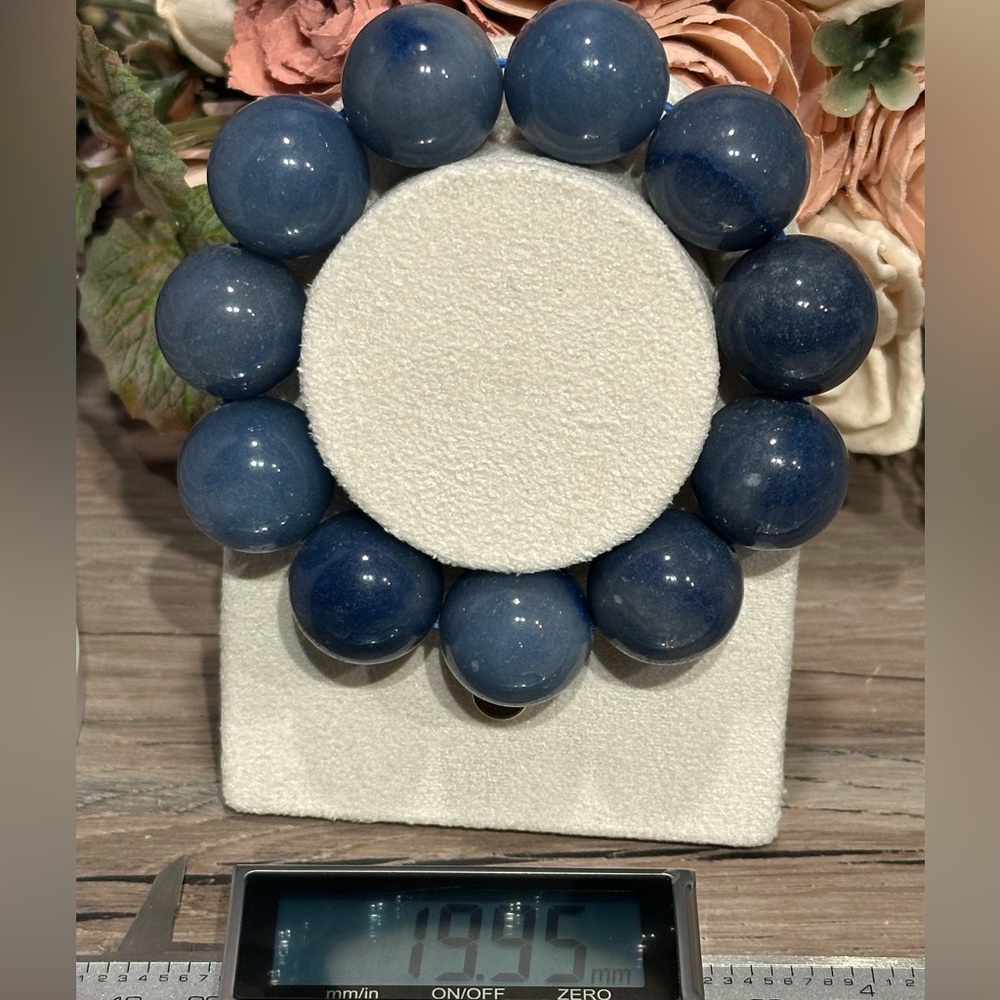 Blue Aventurine Bracelet 20mm Size 6.5 - Picture 9 of 9